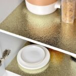 10 Metre Kendinden Yapışkanlı Silinebilir Mutfak Tezgah Üstü Sticker Folyo Gold Renk - Görsel 2