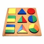 3 Parça Ahşap Geometrik Şekilleri Öğreniyorum