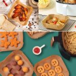 Buffer Buffer®  100 Adet Air Fryer Pişirme Kağıdı Tek Kullanımlık Hava Fritöz Yağ Geçirmez Yapışmaz Gıda Pişirme Kağıdı Kare Tabak Model - Görsel 3