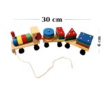 Ahşap Eğitici Bul Tak Tren Oyuncağı - Görsel 2