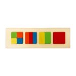 Ahşap Parçalı Kare Geometrik Şekillerle Öğrenme Eğitici Oyunu