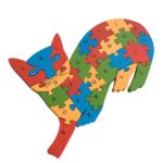 Ahşap Puzzle Kedi Figürlü - Görsel 2