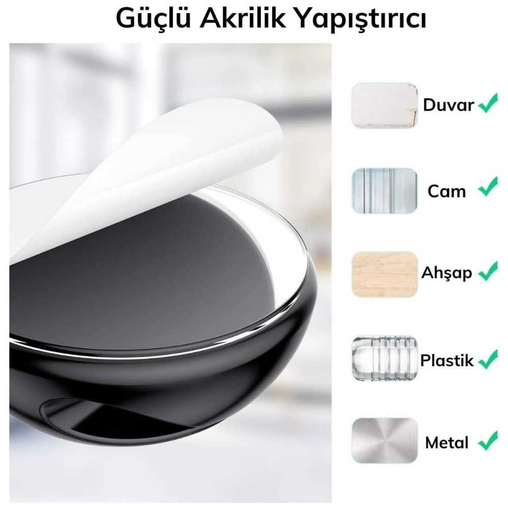 Buffer Çok Amaçlı Kablo Tutucu Akrilik Güçlü Yapışkanlı Organizer Düzenleyici 16 Parça Set Kolay Kullanımlı