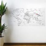 Buffer Yazılabilir Dünya Haritası Manyetik Duvar Stickerı 110 x 56 cm - Görsel 2