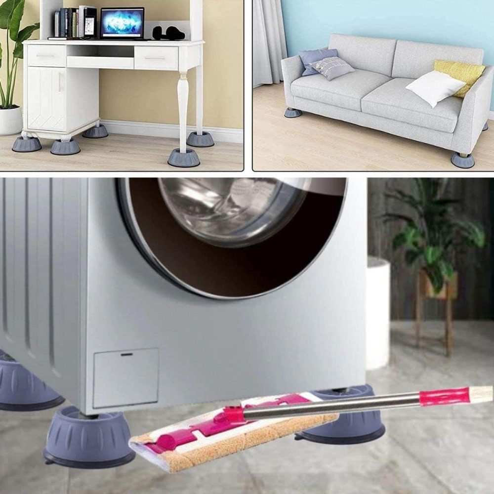 Titreşim Önleyici Çamaşır Makinesi Ayağı 4lü Set | Gürültü Azaltıcı Kaymaz Ped