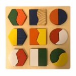 Geometrik Şekiller İki Parça Puzzle