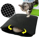 Kedi Tuvalet Önü Kum Toplayıcı Temizleyici Elekli Gri Paspas, Renkli, Medium - Görsel 3