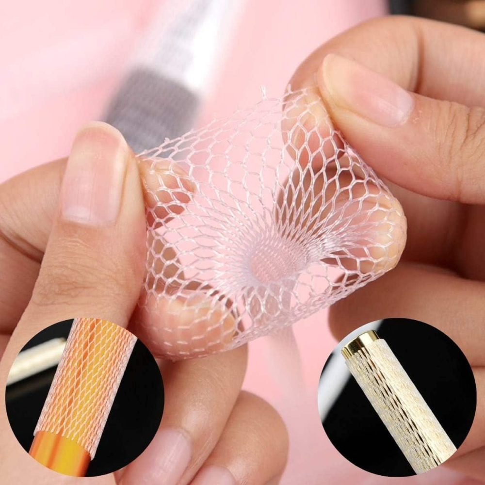 Makyaj Far Allık Kontür Eyeliner Fırça Malzemeleri Ürünleri Koruyucu File Kapak Örgü Kılıf Set 20li