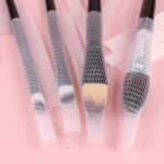 Makyaj Far Allık Kontür Eyeliner Fırça Malzemeleri Ürünleri Koruyucu File Kapak Örgü Kılıf Set 20li - Görsel 3