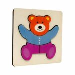 Mini Ahşap Ayı Puzzle - Görsel 2