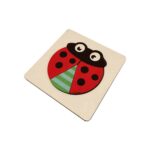Mini Ahşap Uğur Böceği Puzzle - Görsel 3