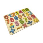 renkli sayılar ahşap puzzle