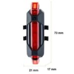 Buffer USB Şarj Edilebilir Parlak Bisiklet LED Lamba Su Geçirmez Güvenlik Uyarı Arka Lamba Işığı - Görsel 5