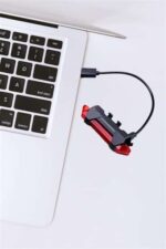Buffer USB Şarj Edilebilir Parlak Bisiklet LED Lamba Su Geçirmez Güvenlik Uyarı Arka Lamba Işığı - Görsel 13