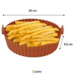 Vizon Pişirme Matı 20 Cm Ve 100 Adet Tek Kullan-At Air Fryer Pişirme Kağıdı Yuvarlak Delikli - Görsel 2