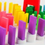 Ahşap Domino Taşları - 100 Parça Renkli Eğitici ve Eğlenceli Oyun Seti - Görsel 4