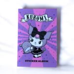 Mor-Pembe Kuromi Sticker Albümü Kuromi Gotik Sticker Defteri - Mor ve Pembe Çizgi Karakter Koleksiyonu