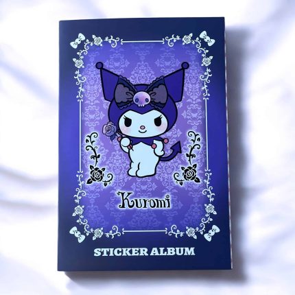 Lüks Gotik Kuromi Sticker Albümü Kuromi Sticker Defteri – Gotik Tarz ve Gül Motifleri