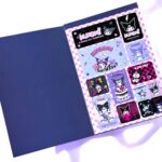 Lüks Gotik Kuromi Sticker Albümü Kuromi Sticker Defteri - Gotik Tarz ve Gül Motifleri - Görsel 2