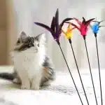 Çıngıraklı tüylü kedi oyuncağı 4 adet görünüm