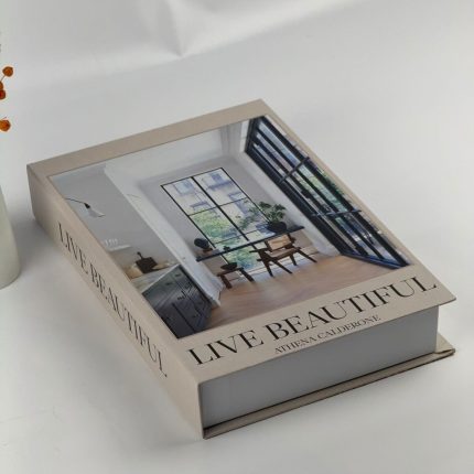 Kitap Görünümlü Dekoratif Kutu live beautiful yatay