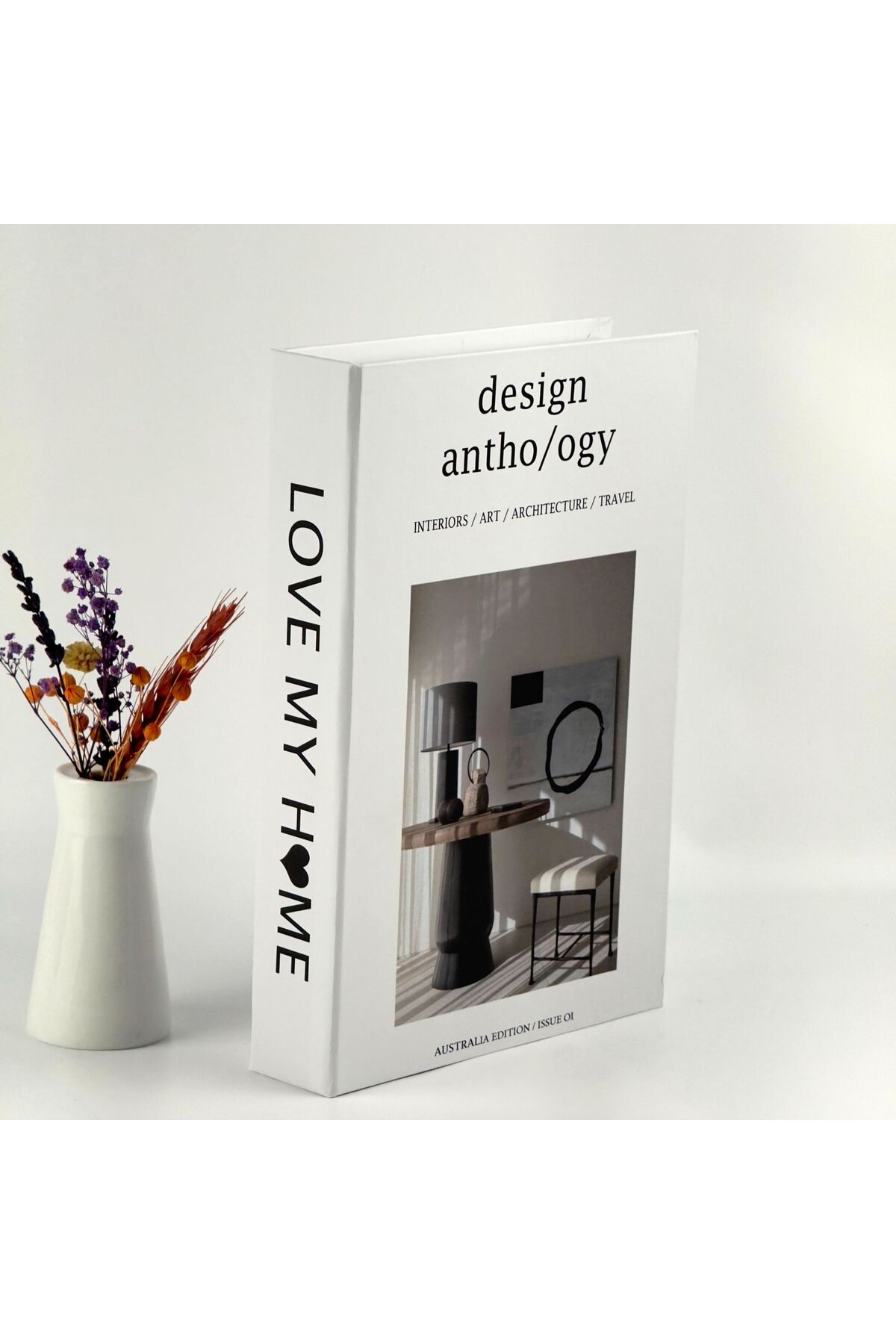 Kitap Görünümlü Dekoratif Kutu love my home dikey