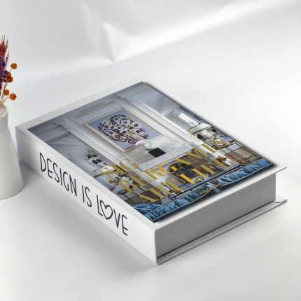 Kitap Görünümlü Dekoratif Kutu Design is love yatay