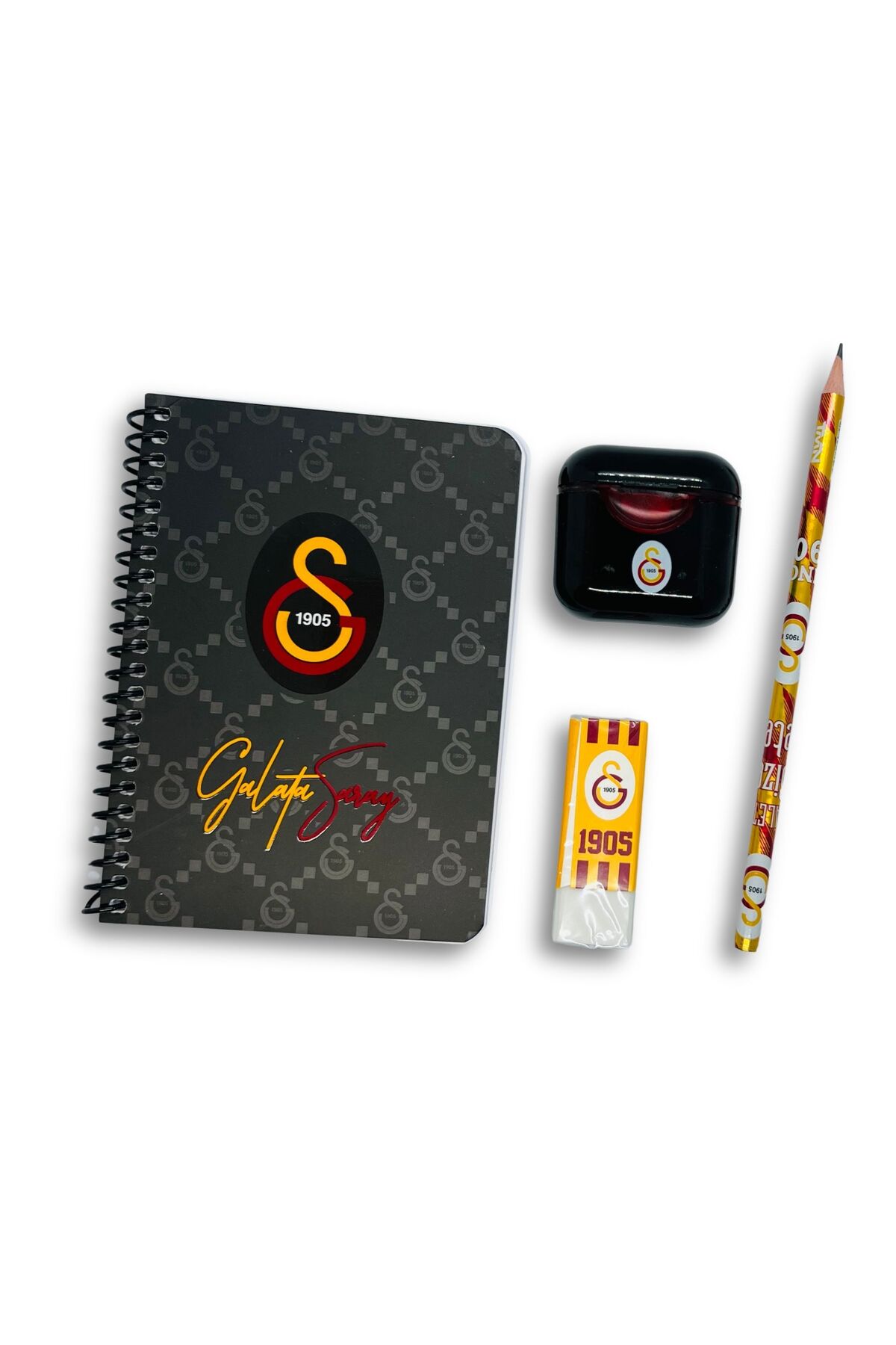 Galatasaray Lisanslı Kırtasiye Seti GS Taraftar Öğrenci Okul Seti, Sarı Kırmızı Hediye Set 4