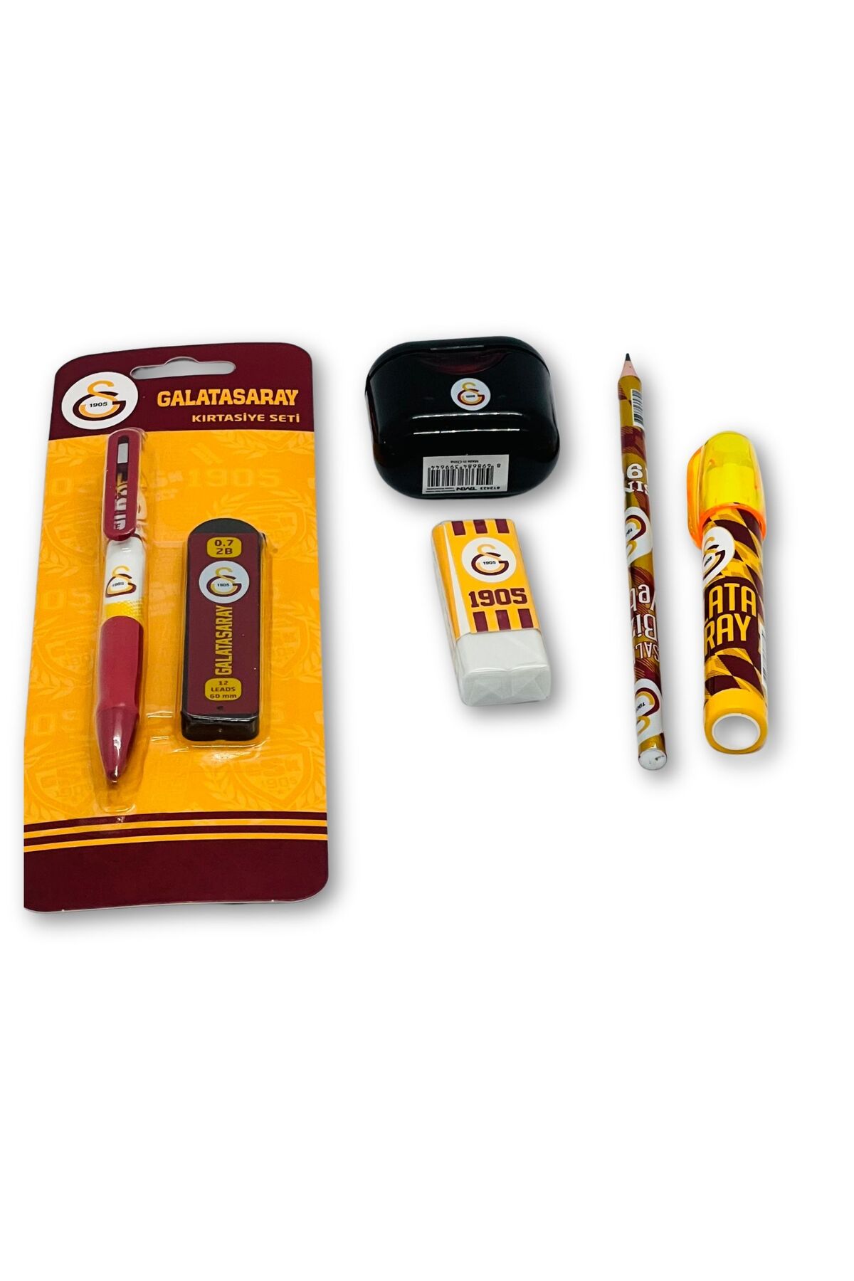 Galatasaray Lisanslı Kırtasiye Seti GS Taraftar Öğrenci Okul Seti, Sarı Kırmızı Hediye Set 2