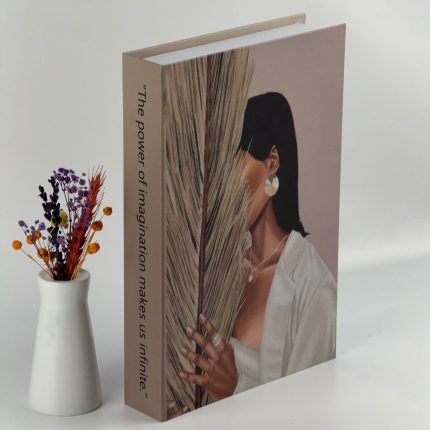 Kitap Görünümlü Dekoratif Kutu kahverengi dikey