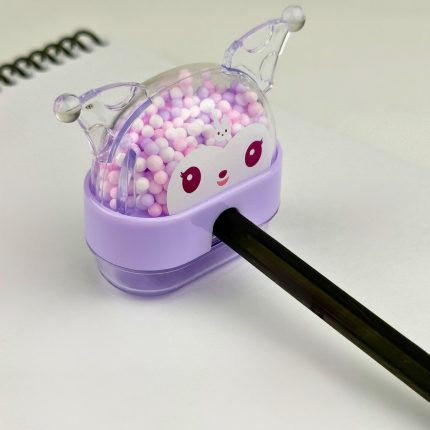 Hazneli ve Pastel Renkli Kulaklı Kalemtıraş Lila 3