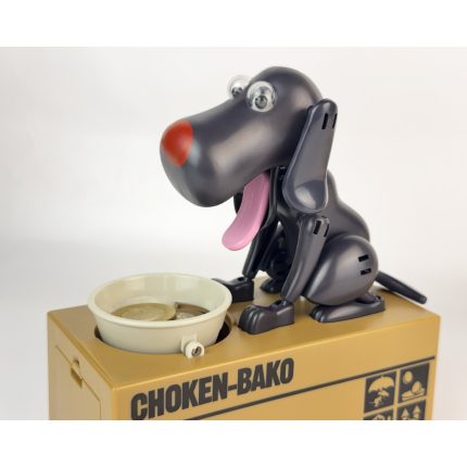 Hareketli Para Yutan Siyah Köpek Kumbara