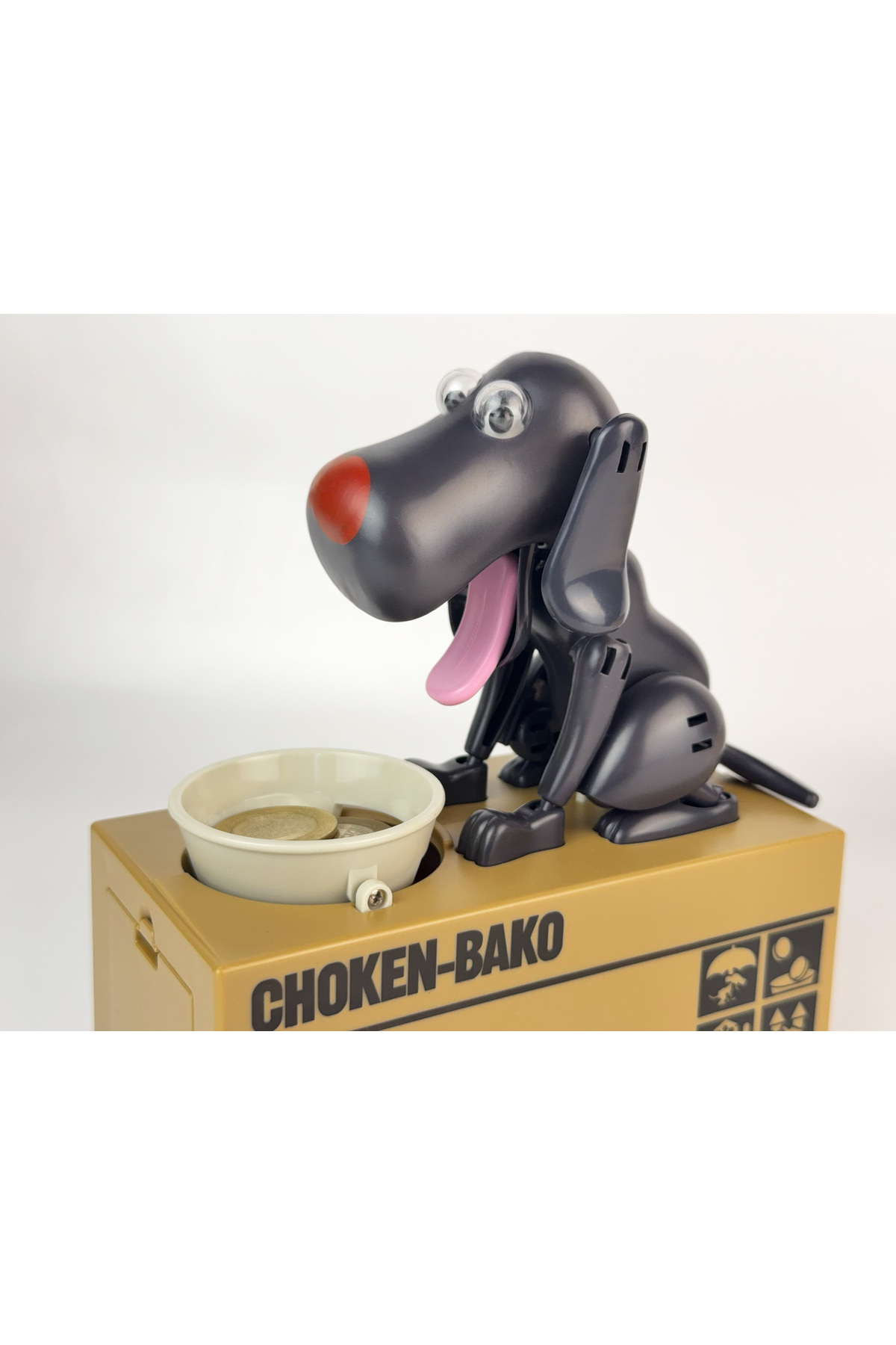 Hareketli Para Yutan Siyah Köpek Kumbara