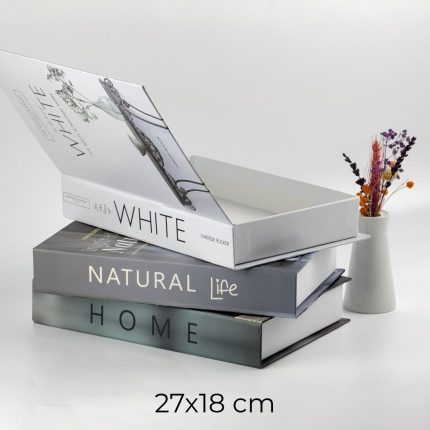 3lü set Kitap Görünümlü Dekoratif Kutu