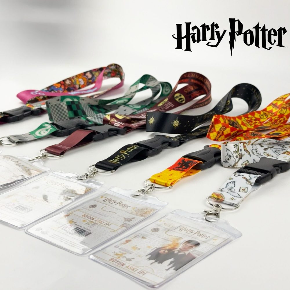 Harry Potter Lisanslı Boyun Askı İpi - Hogwarts Lanyard Seti