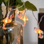 flamingo figürlü led ışık zinciri - Pilli