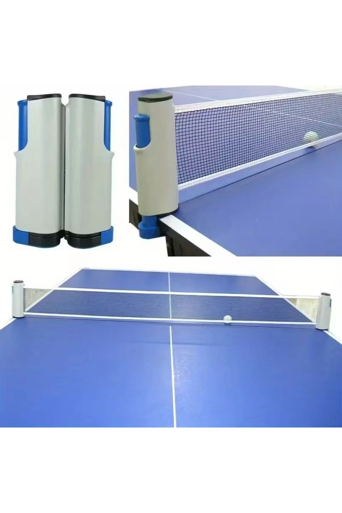 Taşınabilir Masa Tenisi Filesi Ayarlanabilir Yaylı, Her Yüzeye Uyumlu Ping Pong Filesi pratik masa tenisi filesi