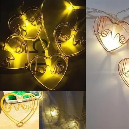 Kalpli love yazılı LED ışık zinciri
