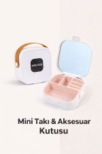 Aynalı Mini Aksesuar ve Takı Kutusu beyaz