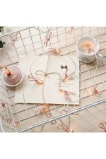 Rose Gold Metal Mandallı Fotoğraf Asma Led Işık Pilli Sıcak Beyaz Dekorasyon Zinciri - Görsel 4