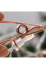 Rose Gold Metal Mandallı Fotoğraf Asma Led Işık Pilli Sıcak Beyaz Dekorasyon Zinciri - Görsel 8
