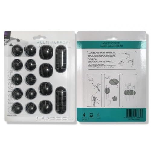 41RJVbV3gsL.jpg Cmt 16 Parça Telefon Bilgisayar Kablo Düzenleyici Set - Görsel 1