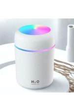 USB Bağlantılı Renkli Işıklı 300 ml Ultrasonik Hava Nemlendirici & Buhar Difüzörü, Aromaterapi - Görsel 2