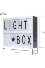 A5 Işıklı Lightbox Harfli Mesaj Panosu LED Aydınlatmalı Değiştirilebilir Yazı Tahtası - Görsel 6