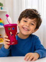 Bak Gel Al Pırıl Lisanslı Pipetli Çocuk Bardak Eğlenceli ve Renkli - Görsel 2