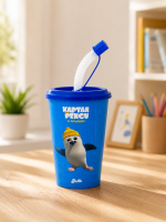 BakGelAl Lisanslı Kaptan Pengu ve Arkadaşları Pipetli Çocuk Bardağı, Eğlenceli Kaptan Pengu - Görsel 4