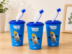 BakGelAl Lisanslı Kaptan Pengu ve Arkadaşları Pipetli Çocuk Bardağı, Eğlenceli Kaptan Pengu - Görsel 5