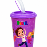 Bakgelal Pırıl Lisanslı Pipetli Çocuk Bardak – Fuşya Renk