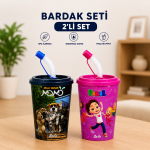 BakGelAl Akıllı Tavşan Momo ve Arkadaşları ve Pırıl Lisanslı Pipetli Çocuk, Eğlenceli Parti Bardağı