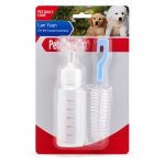 BakGelAl Yavru Kedi ve Köpek Besleme Biberonu Seti 50 ml | 2 Silikon Emzik + Temizleme Fırçası |